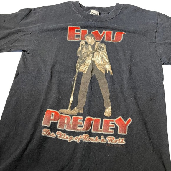 Vintage 90s Elvis Presley The King of Rock and Roll T-Shirt Size M - Picture 2 of 5